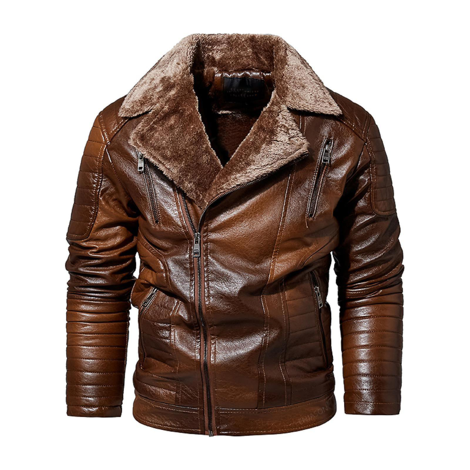 Willow Men's Brown Moto Leather Jacket