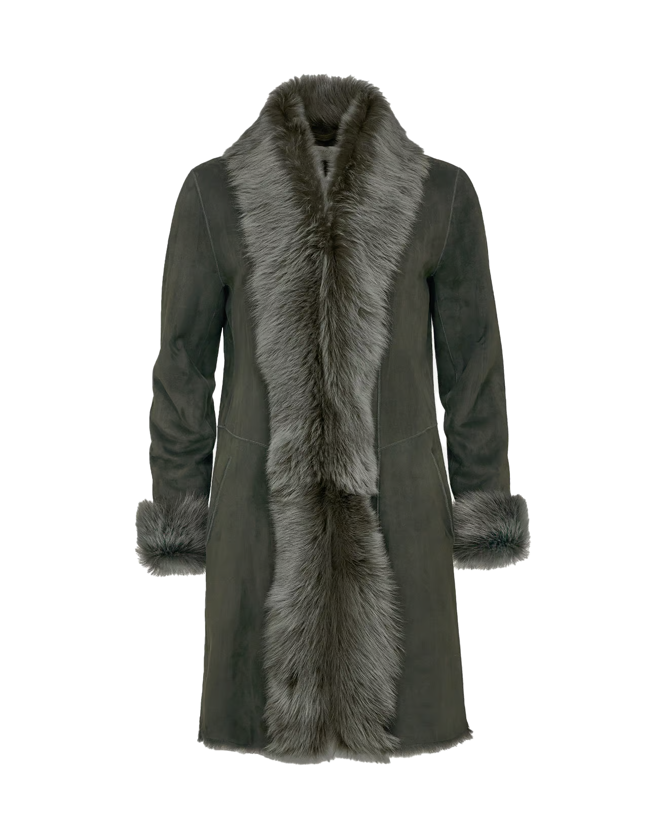 Alondra Women's Green 34 Sheepskin Coat