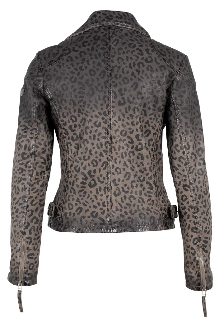 Bernard Women’s Leopard Print Leather Jacket