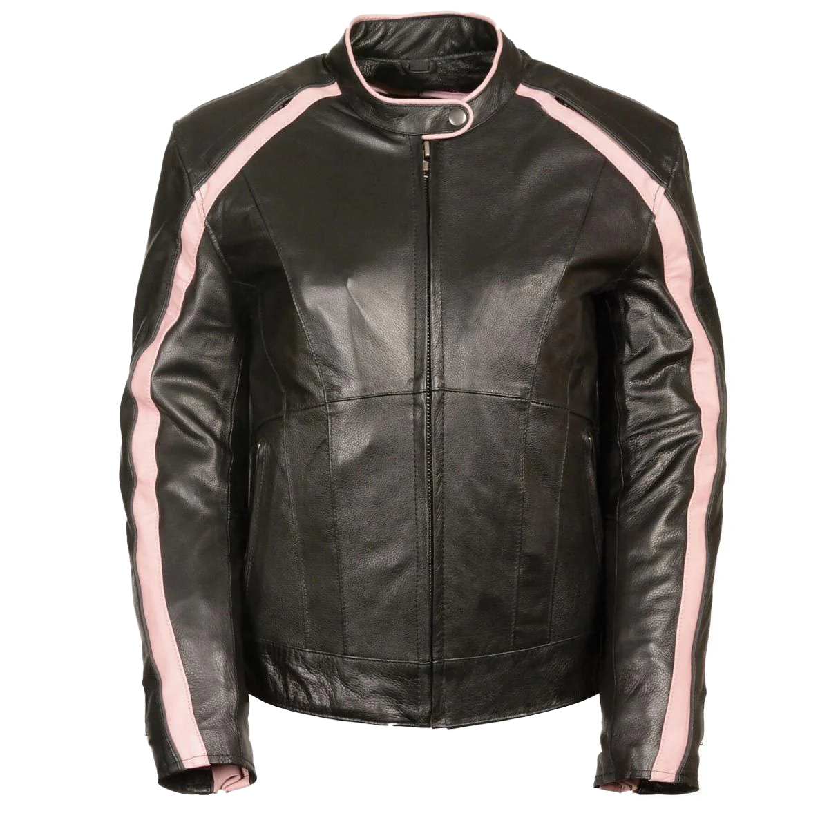 Byron Women's Black Racer Leather Jacket