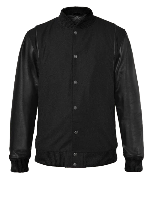 Carleigh Men's Black Varsity Leather Jacket