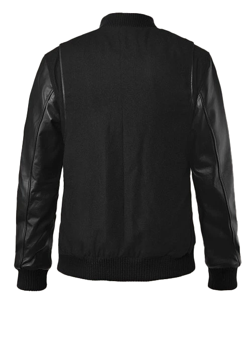 Carleigh Men's Black Varsity Leather Jacket