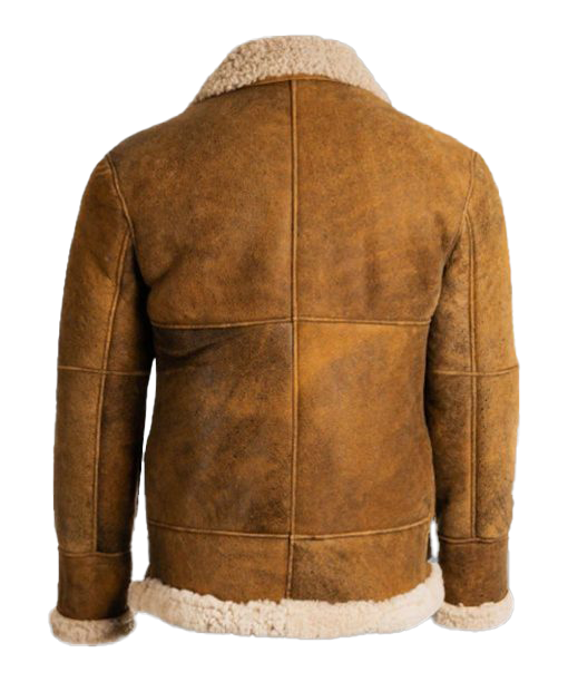 Colby Men's Brown Shearling Aviator Leather Jacket