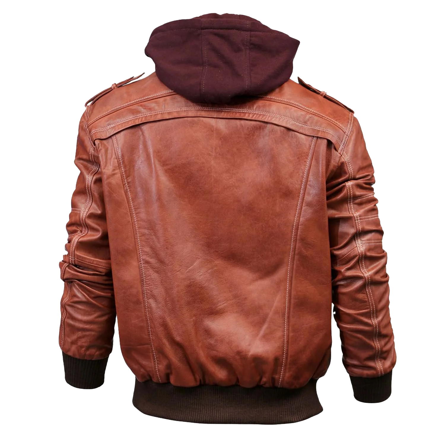 Cullen Men's Hooded Bomber Leather Jacket