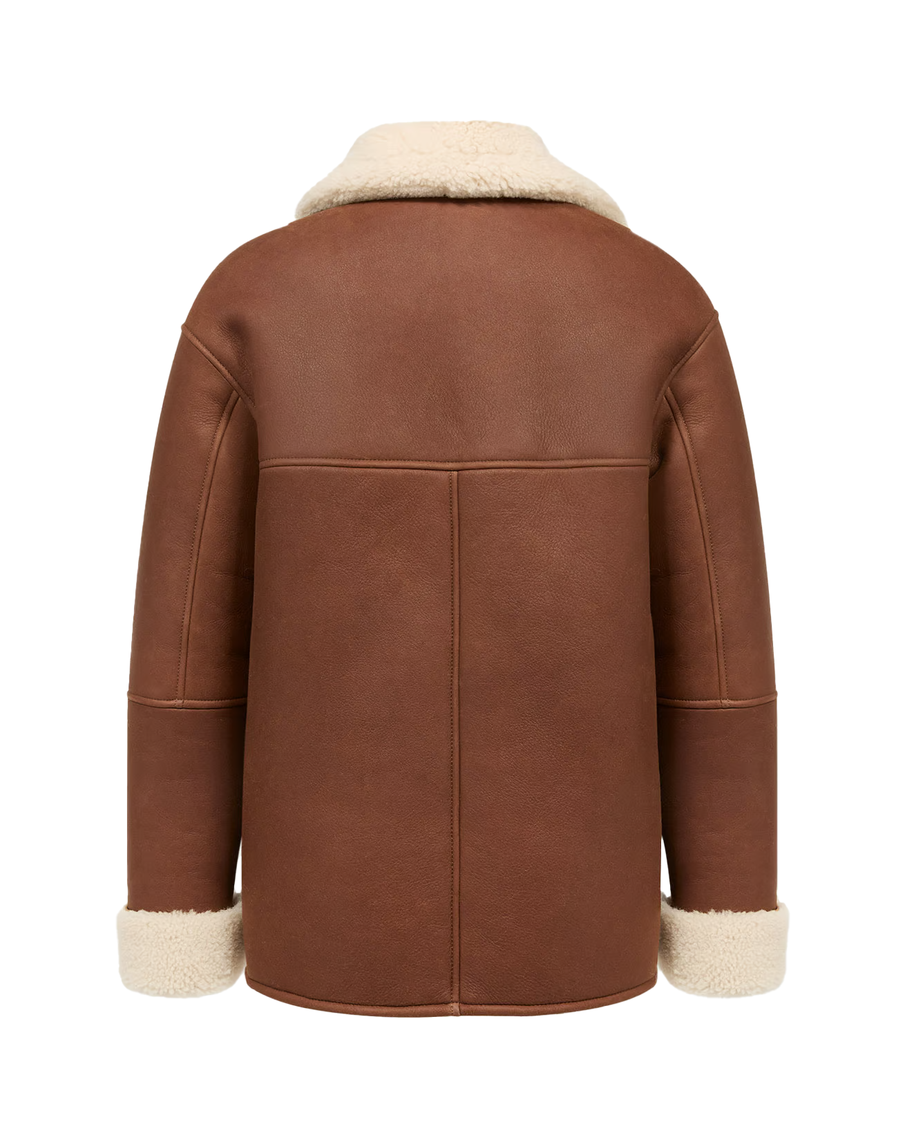 Daphne Women's Cognac Sheepskin Leather Coat