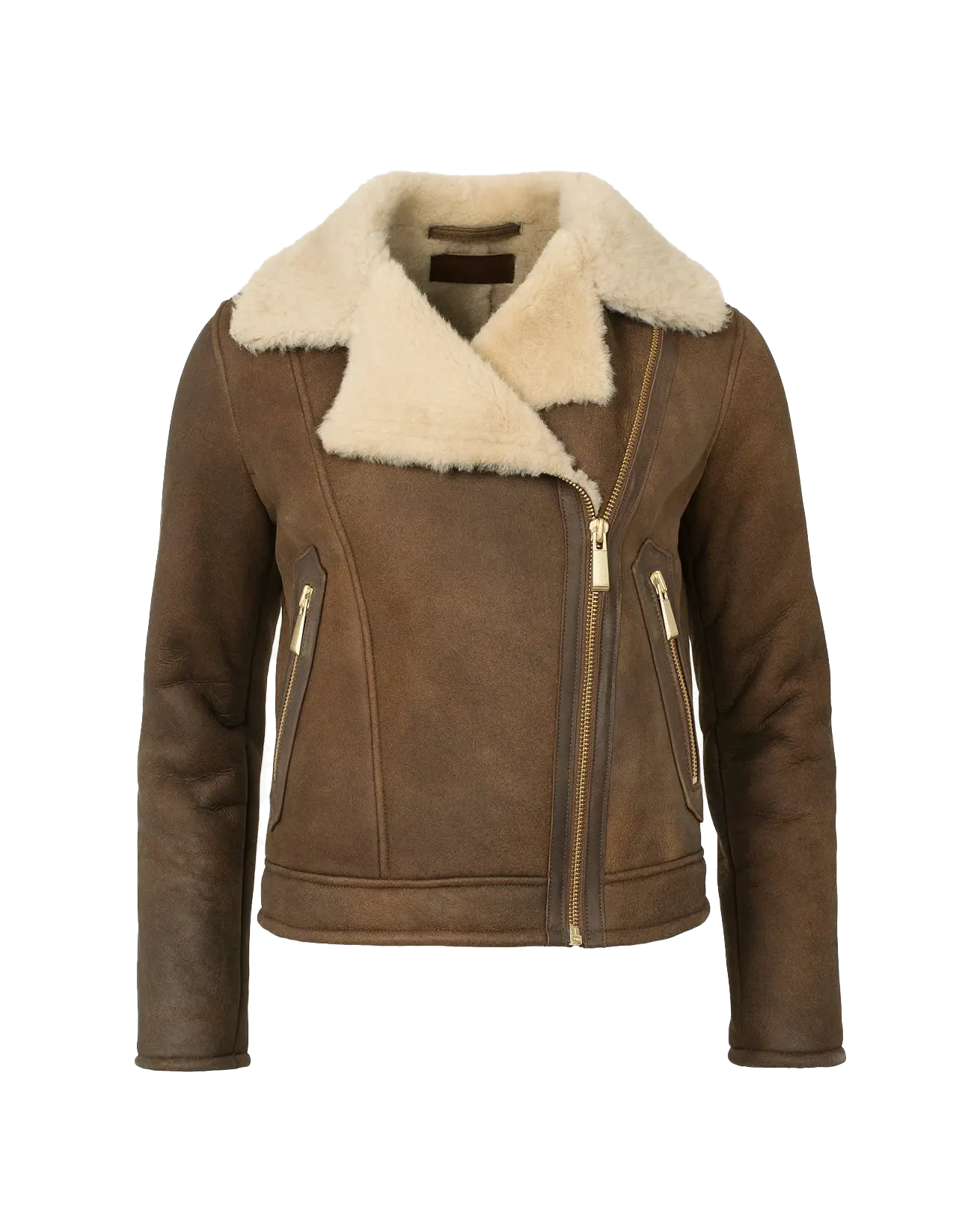 Dayanara Women's Sheepskin Biker Leather Jacket