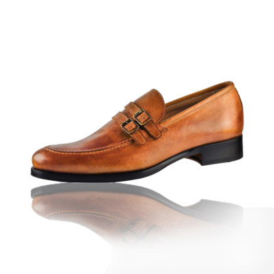 Demarion Men's Tan Leather Cut Shoe