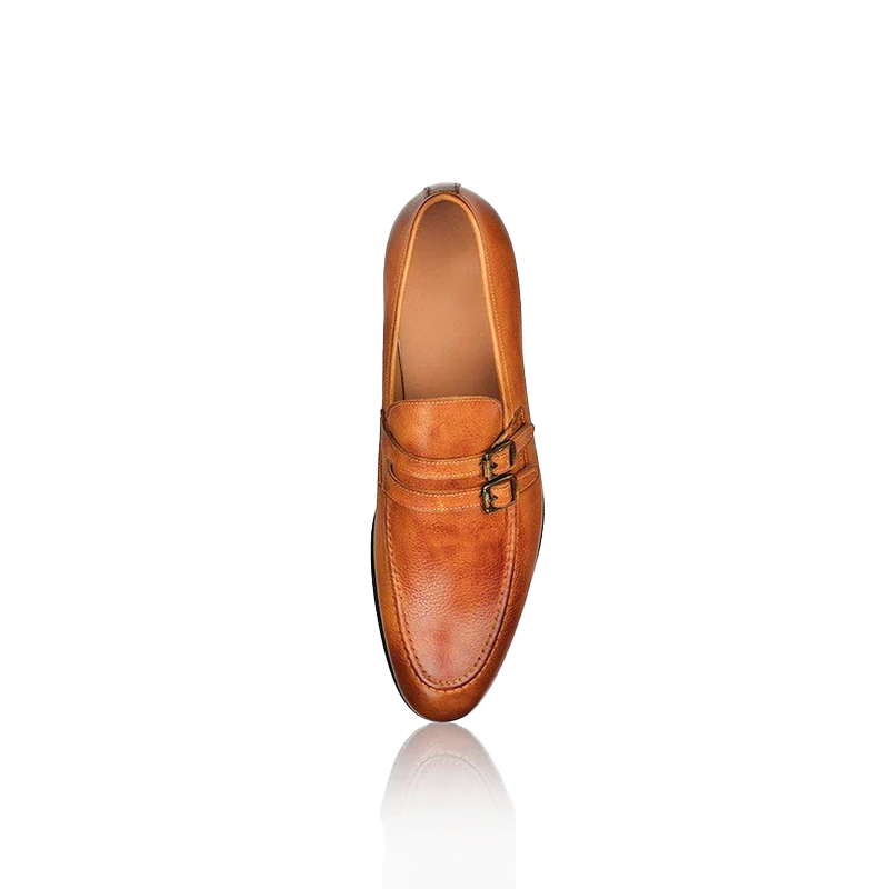 Demarion Men's Tan Leather Cut Shoe