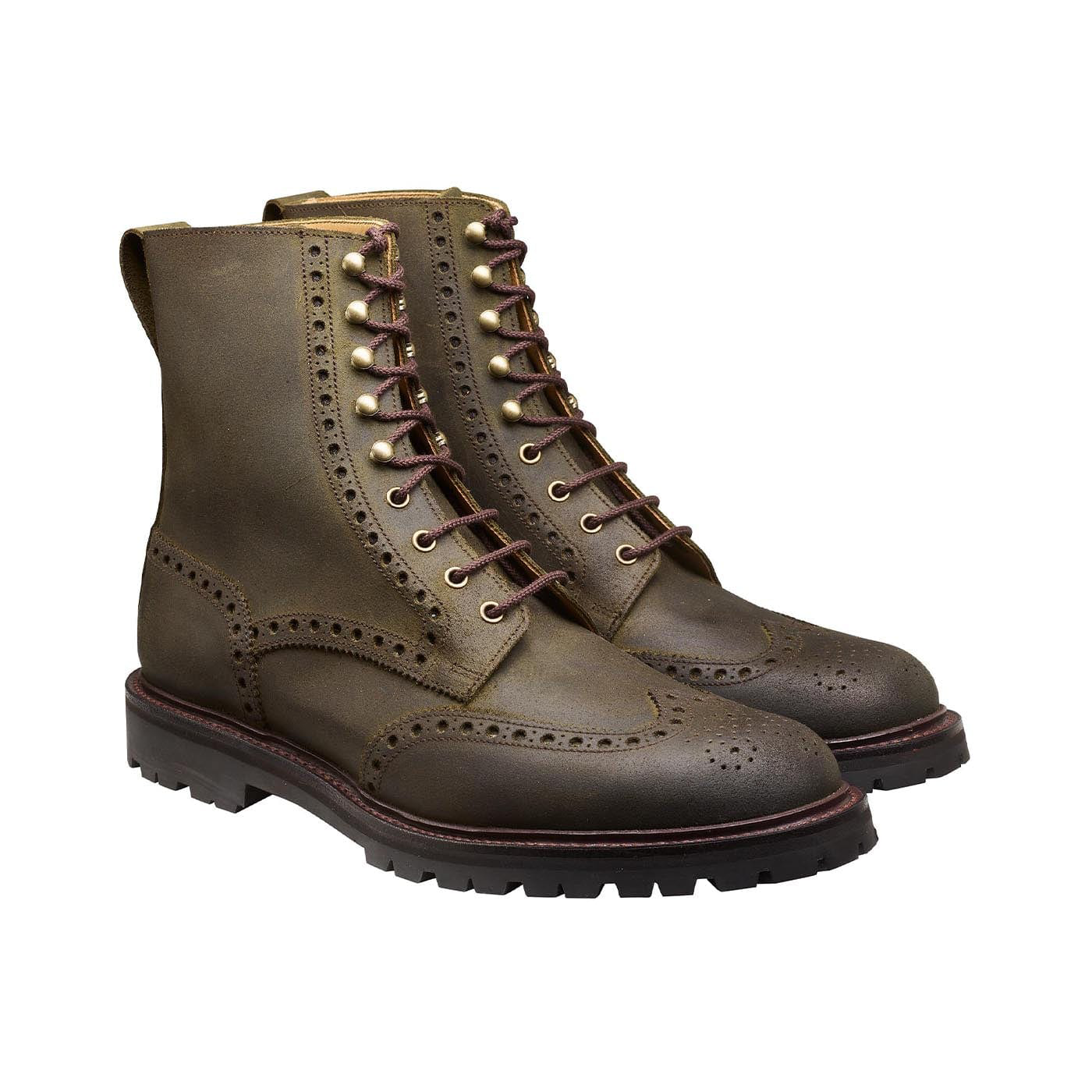 Devyn Men's Green Leather Boot