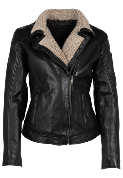 Diego Ladies Black Leather Jacket