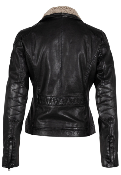 Diego Ladies Black Leather Jacket