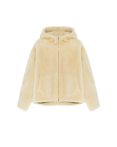 Estrella Women's Hooded Shearling Leather Jacket