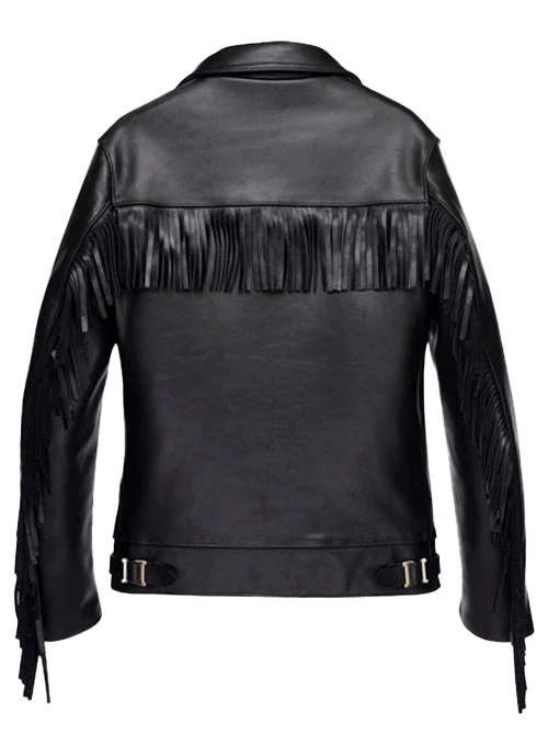 Felipe Men's Black Fringe Leather Jacket