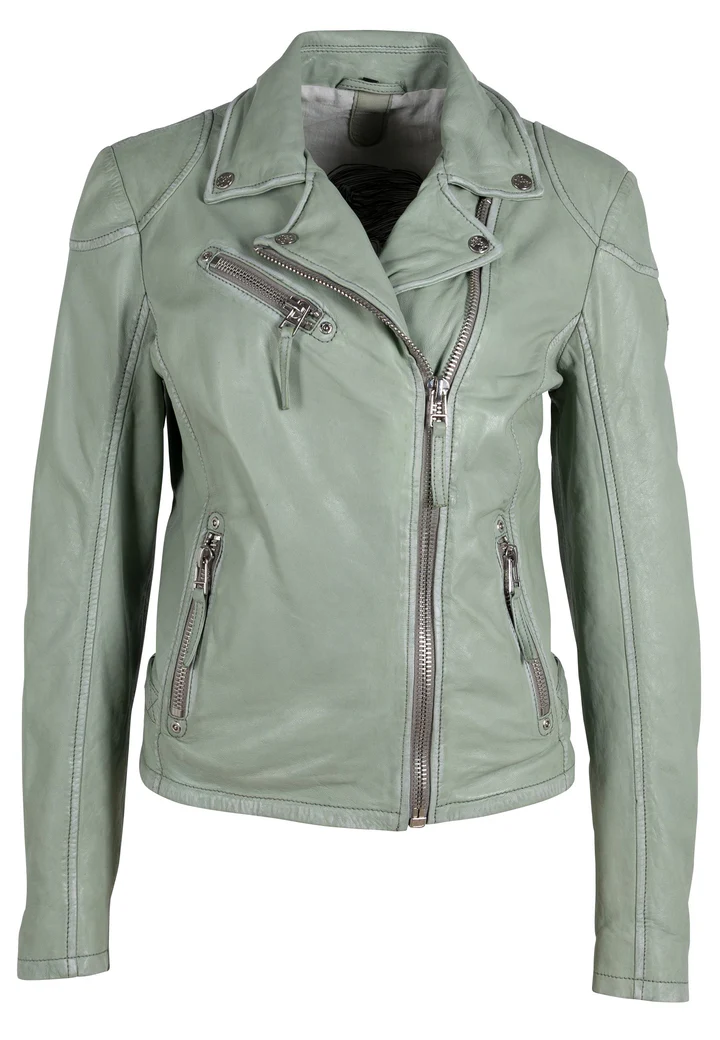 Frida Women's Green Leather Jacket