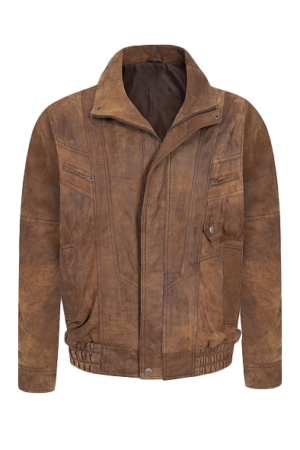 Gavyn Men's Brown Blouson Leather Jacket