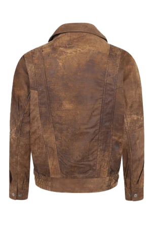 Gavyn Men's Brown Blouson Leather Jacket