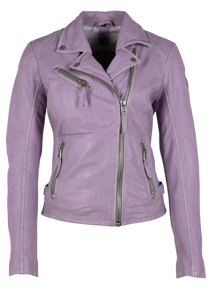 Lizeth Women's Purple Leather Jacket