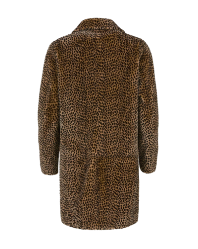 Maeve Women's Cheetah Print Sheepskin Coat