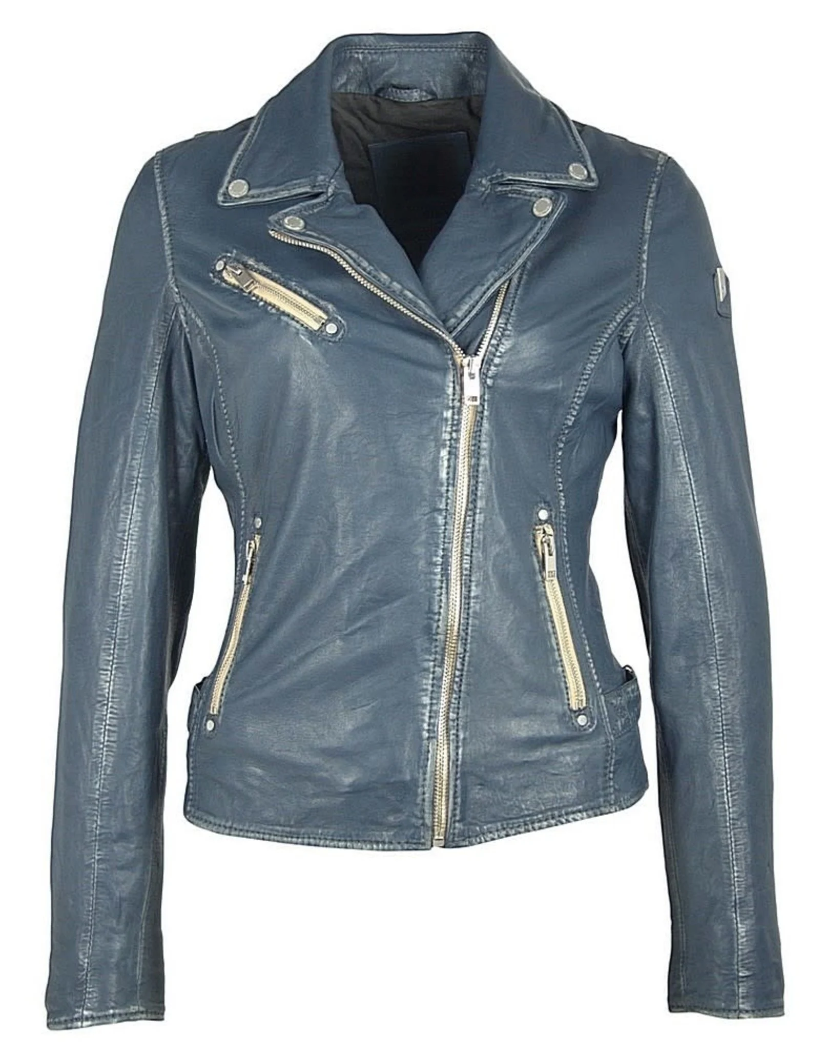 Marisol Women's Blue Leather Jacket