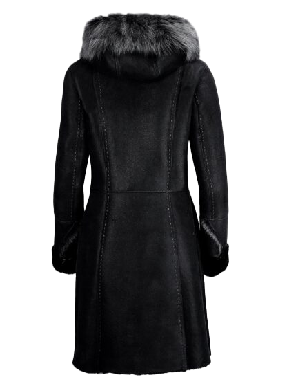 Mateo Women's Hooded Sheepskin Leather Coat