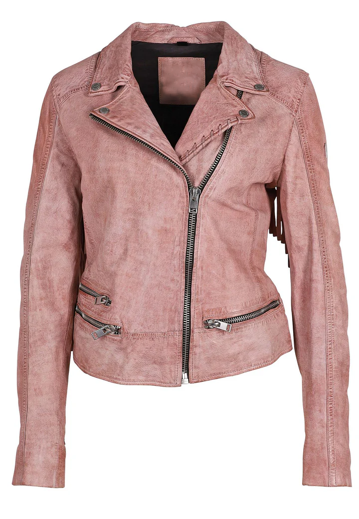 Mireya Women's Pink Leather Jacket