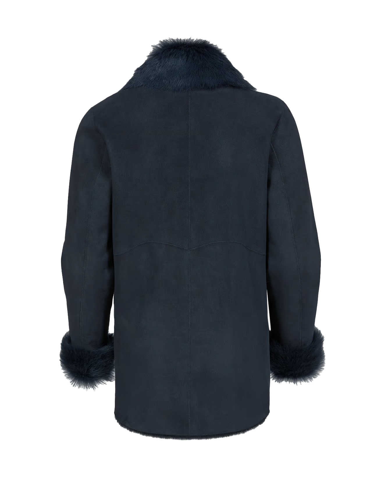 Nataly Women's Blue Sheepskin Leather Coat