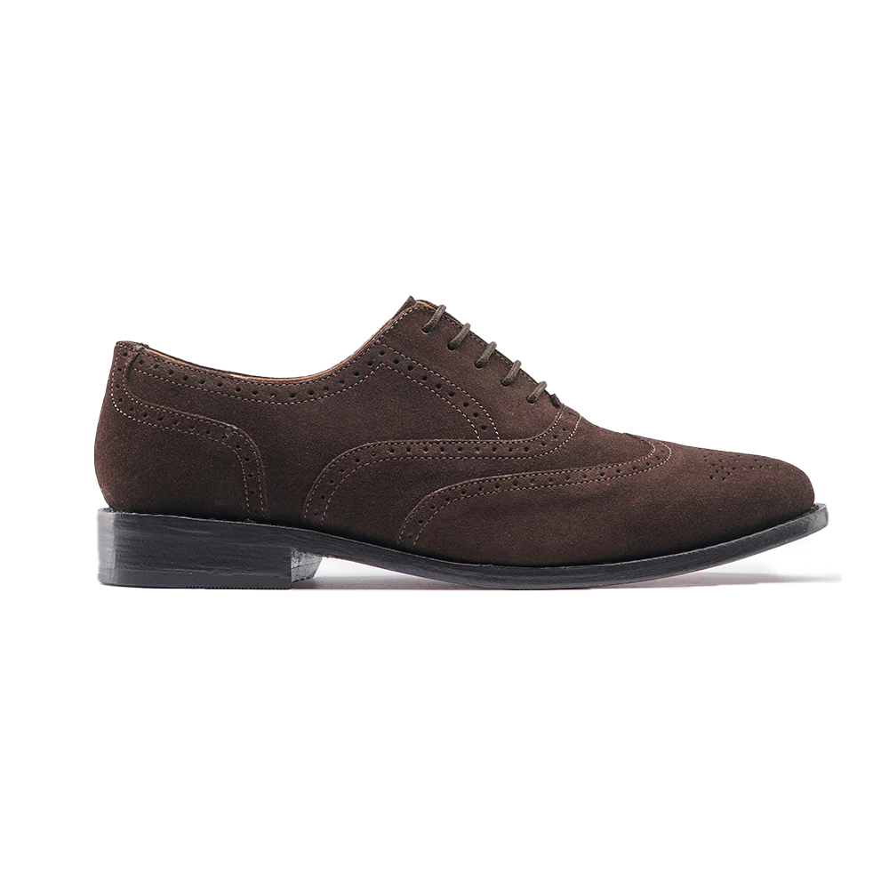 Nathen Men's Brown Suede Leather Shoe