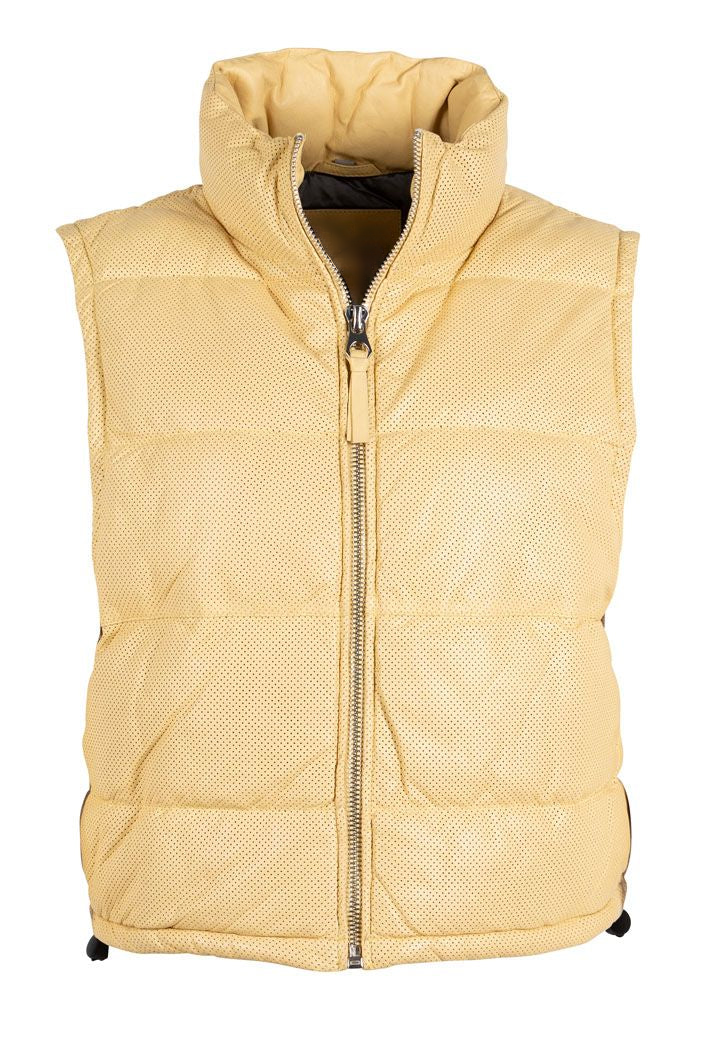 Quentin Women's Yellow Leather Vest