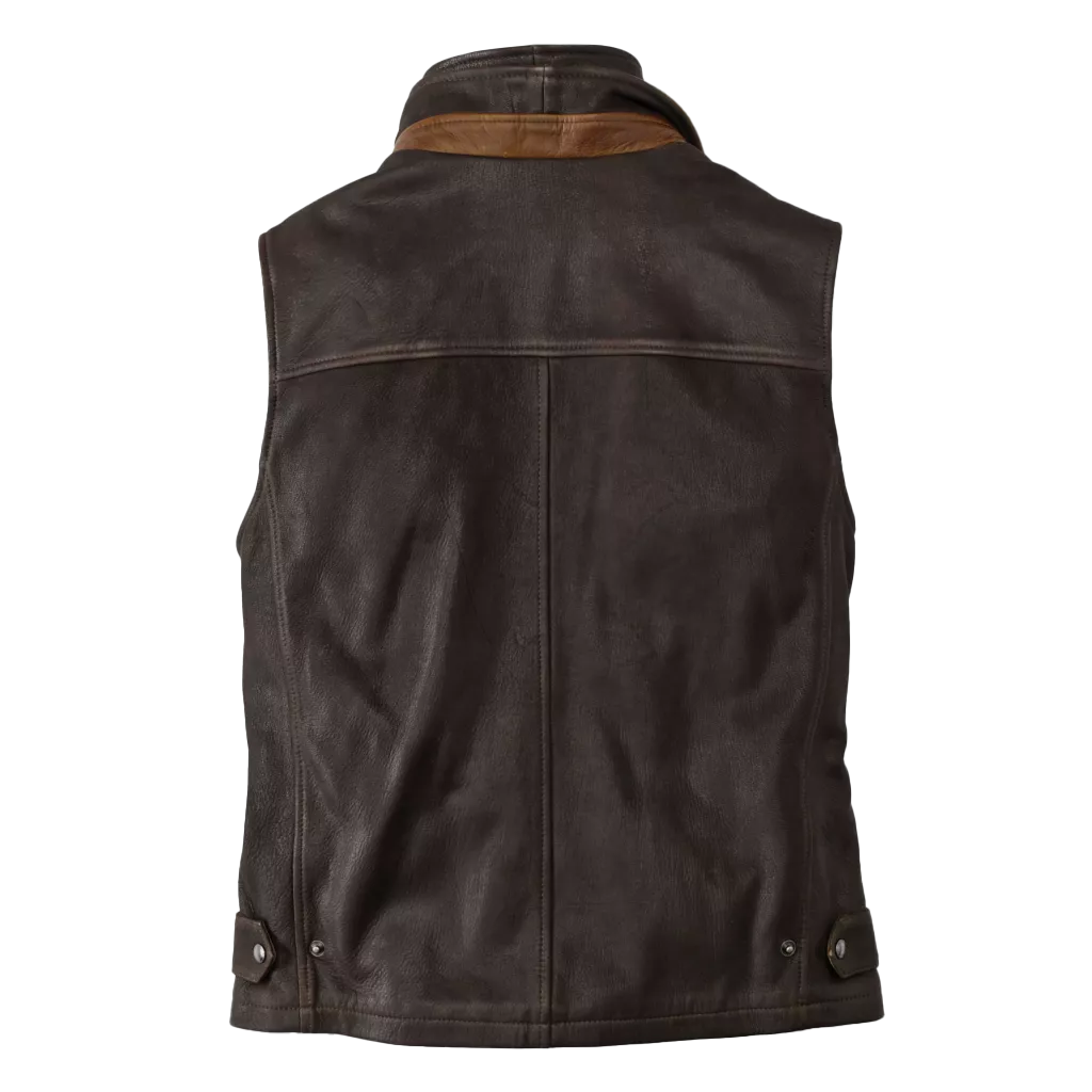 Raquel Men's Brown Shearling Leather Vest