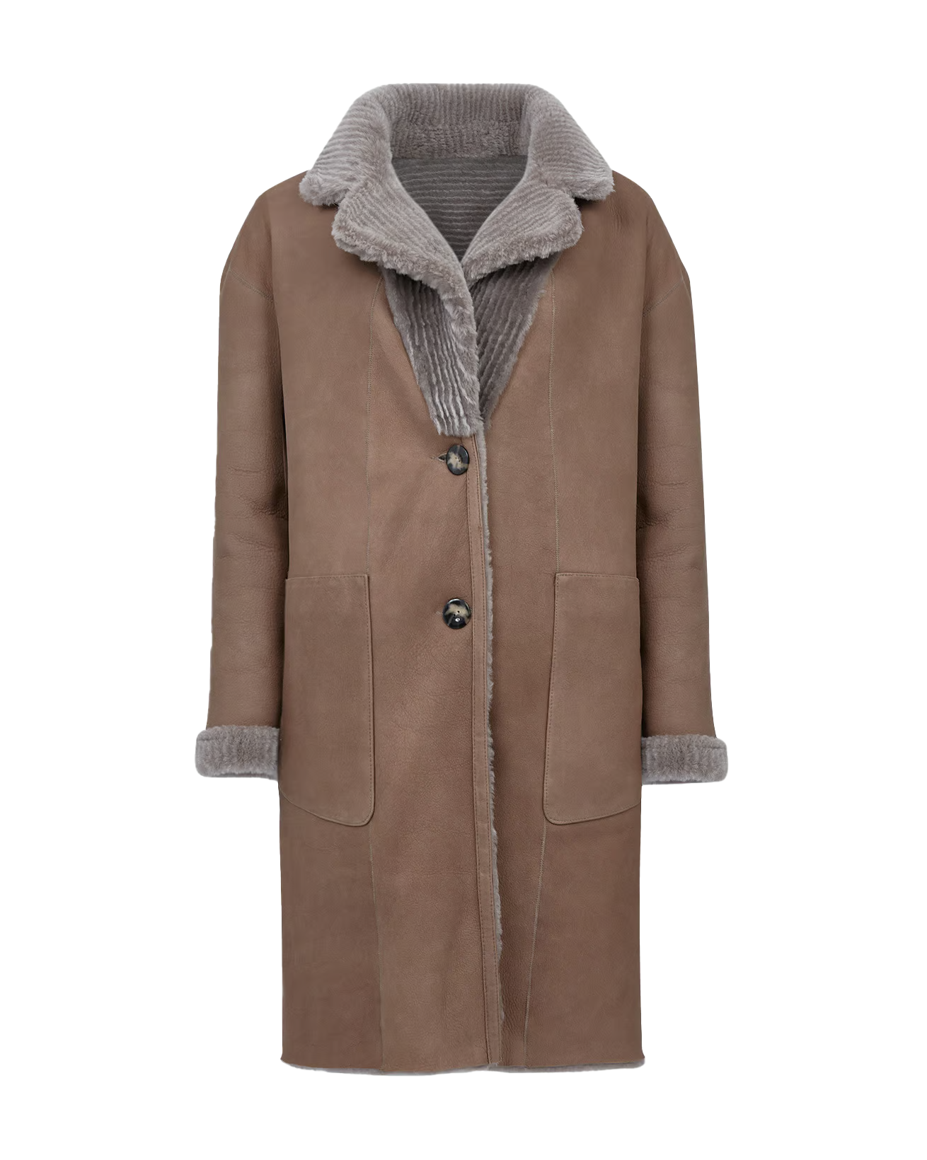 Savanna Women's Brown Reversible Sheepskin Coat