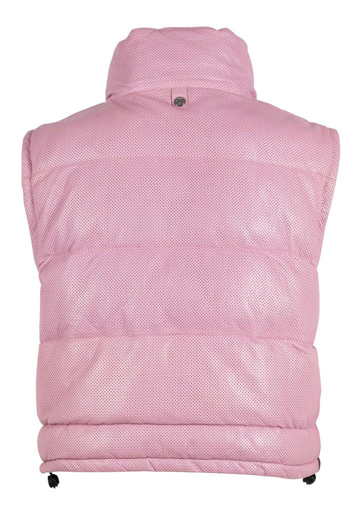 Soren Women's Pink Leather Vest