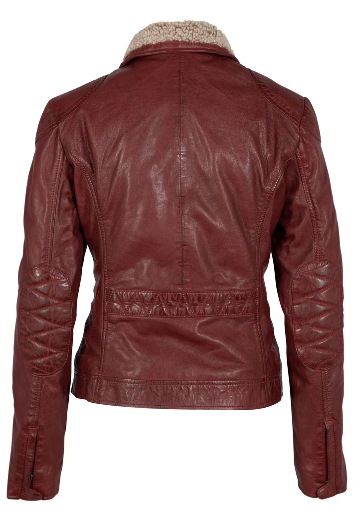 Trinity Ladies Red Leather Jacket