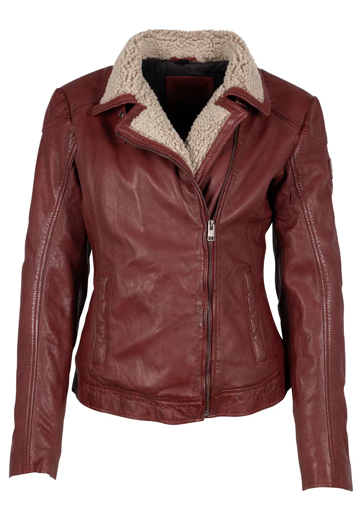 Trinity Ladies Red Leather Jacket