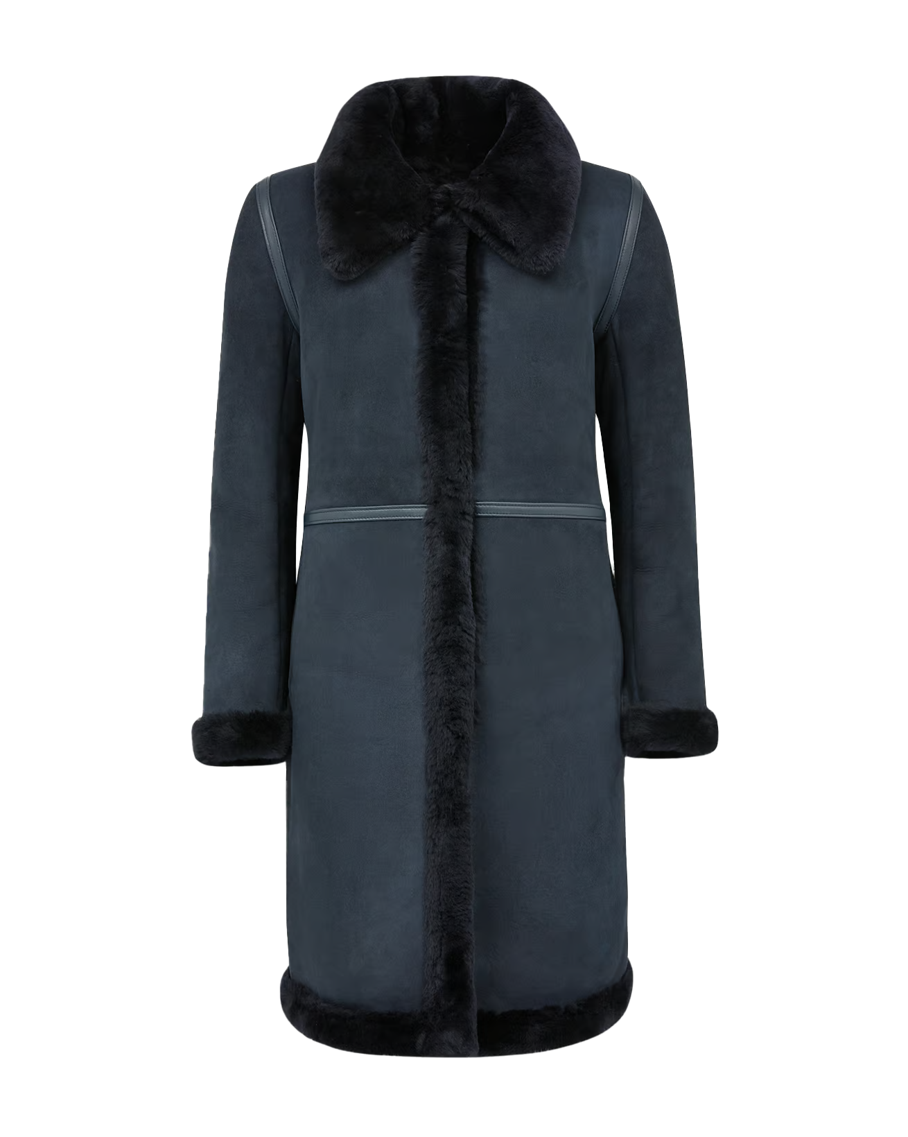 Vaughn Women's Blue Reversible Sheepskin Coat