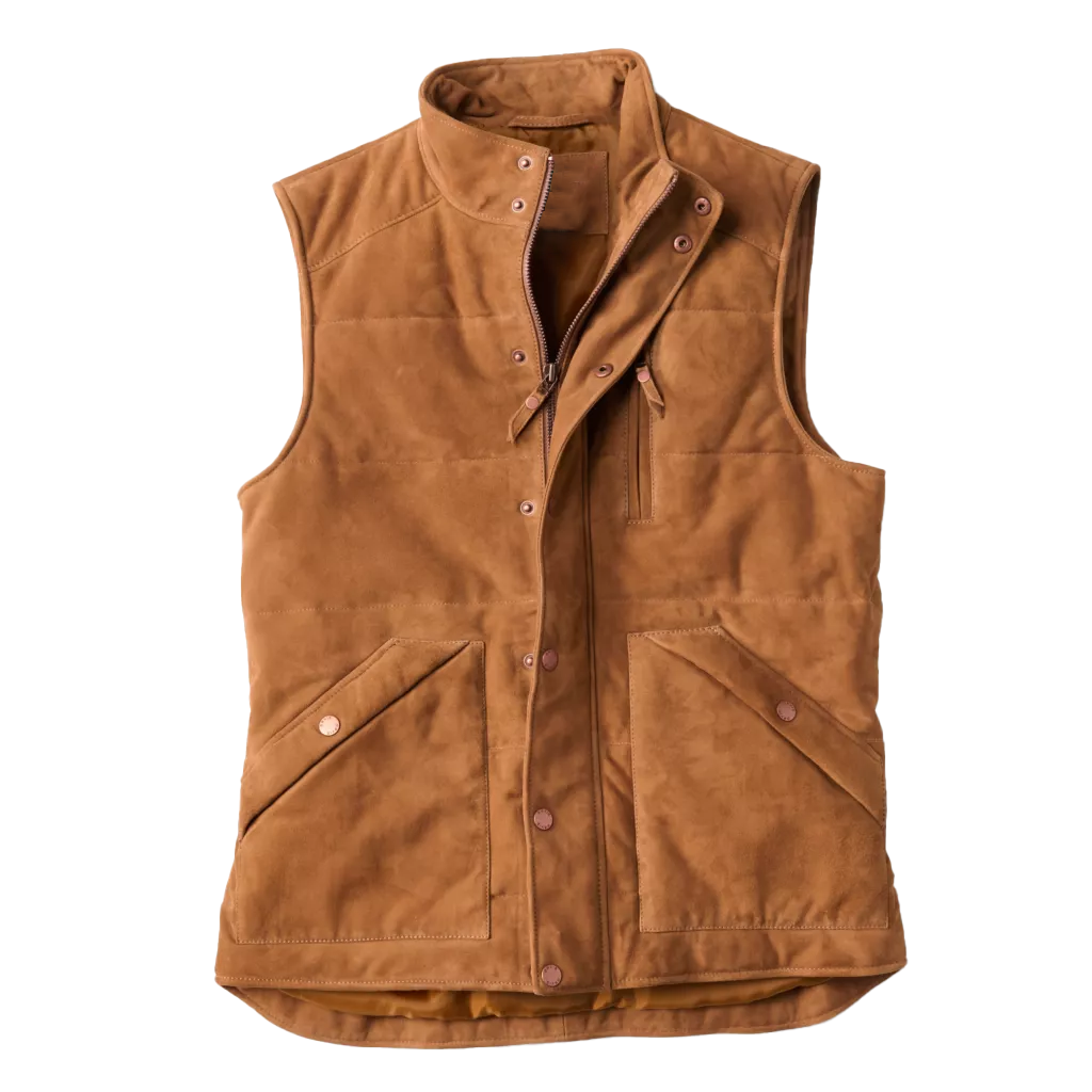 Ximena Men's Suede Puffer Leather Vest