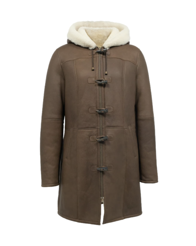 Yaritza Women's Sheepskin Leather Duffle Coat