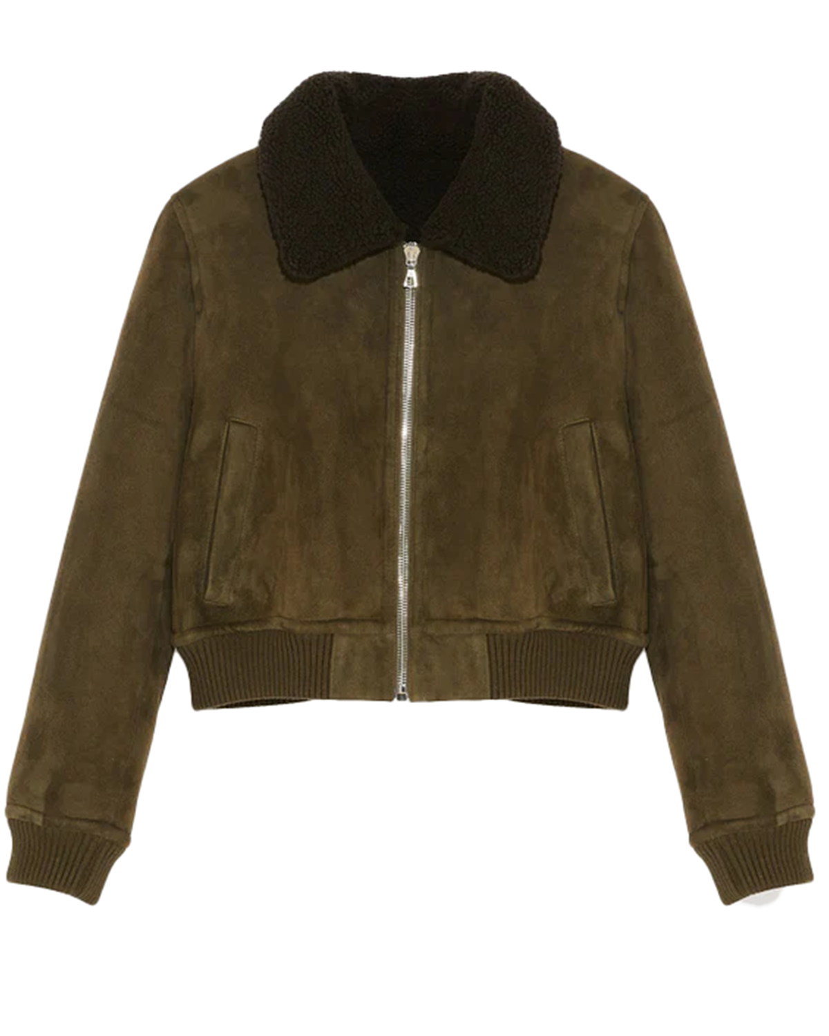 Yesenia Women's Suede Bomber Leather Jacket