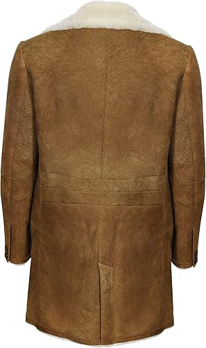 Hudson Men's Tan Sheepskin Leather Coat