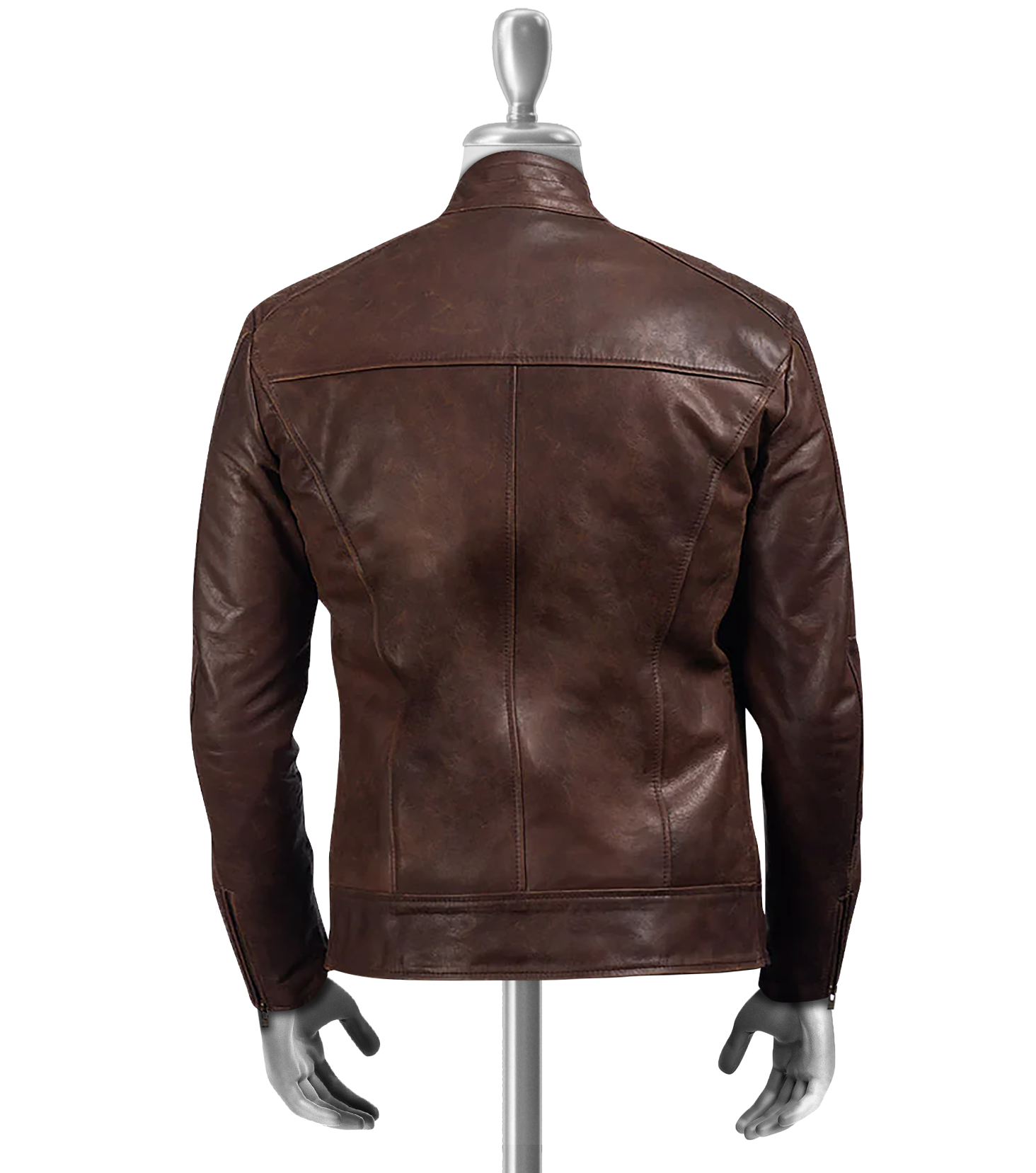 Maverick Brown Leather Biker Jacket