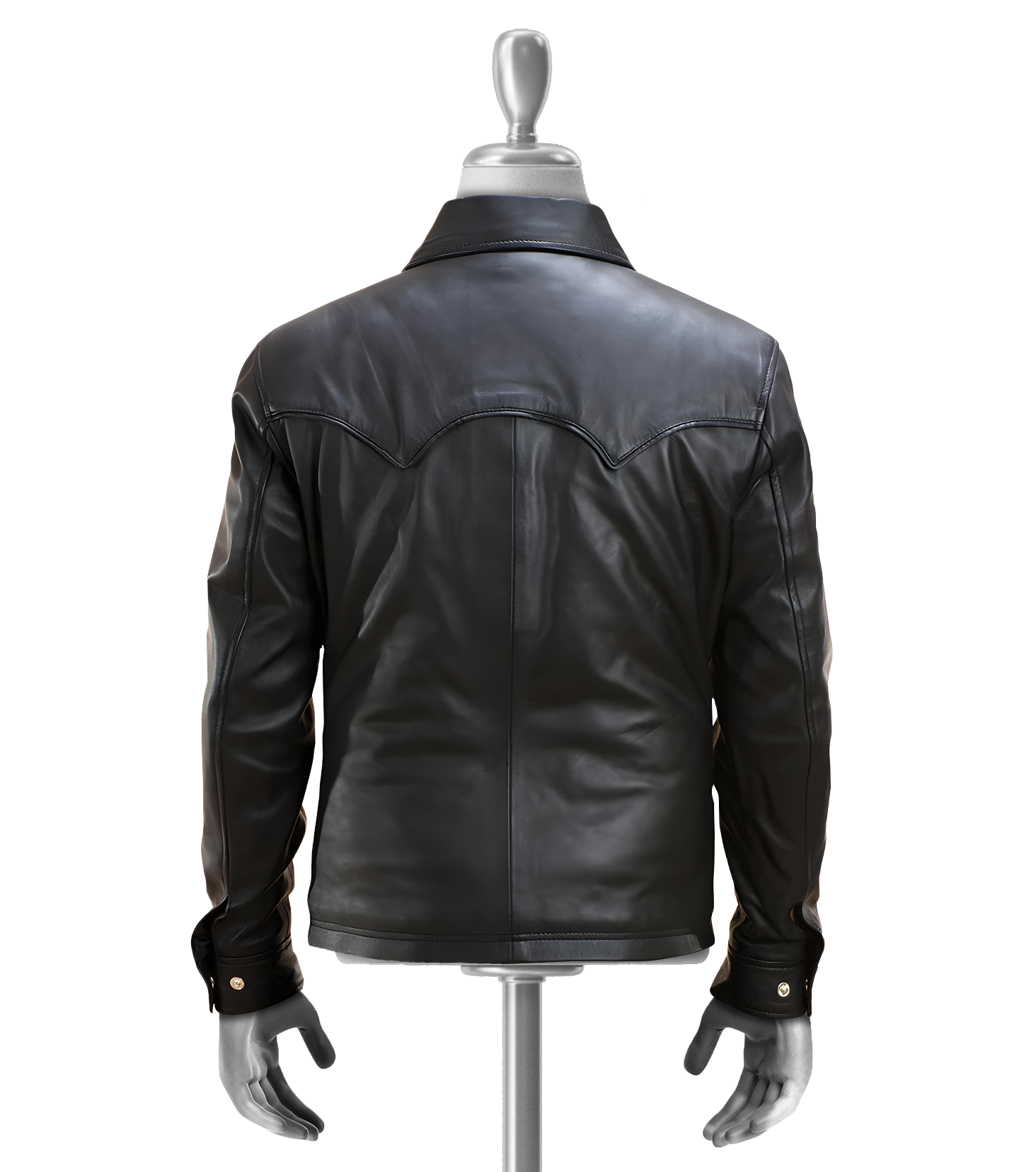 Men's Black Leather Shirt