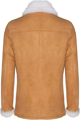 Nathan Men’s Tan Sheepskin Leather Coat