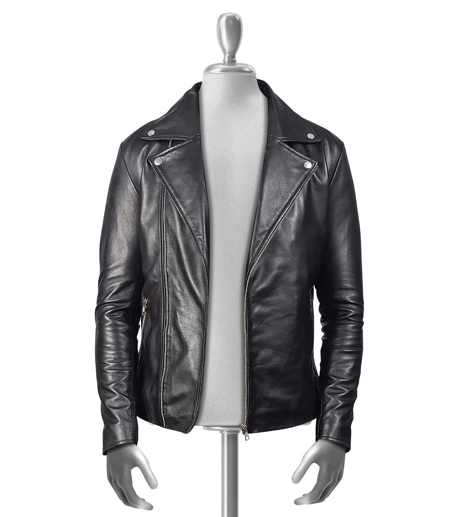 Edvard Men's Black Biker Leather Jacket