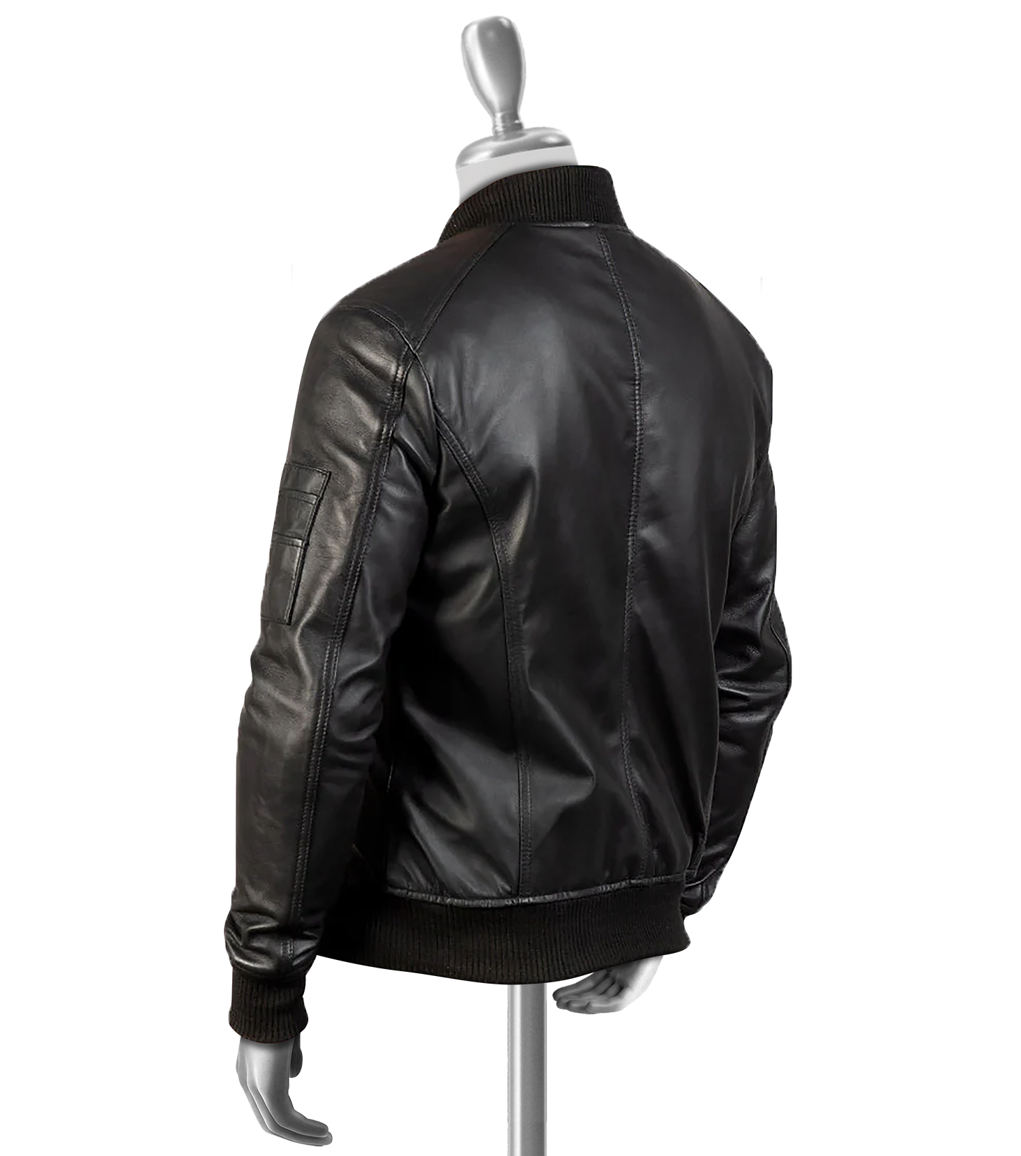 Henrik Men's Black Bomber Leather Jacket