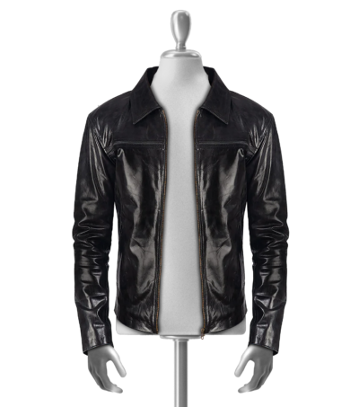 Magnus Men's Black Leather Shirt Jacket