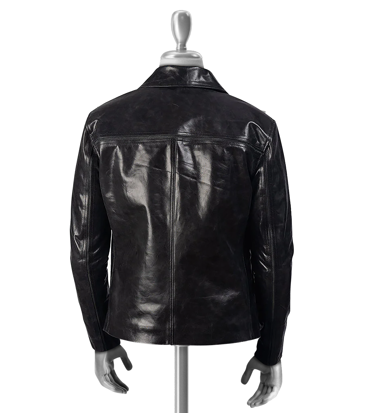 Magnus Men's Black Leather Shirt Jacket