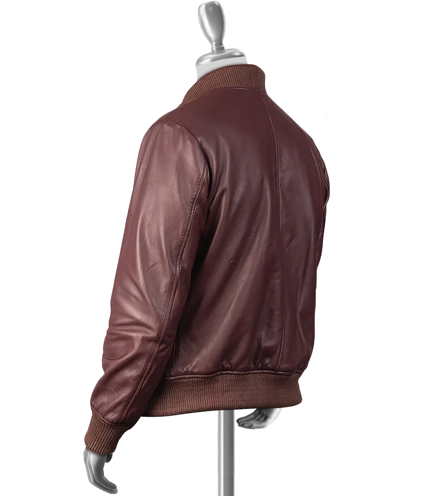 Danilo Men's Maroon Bomber Leather Jacket