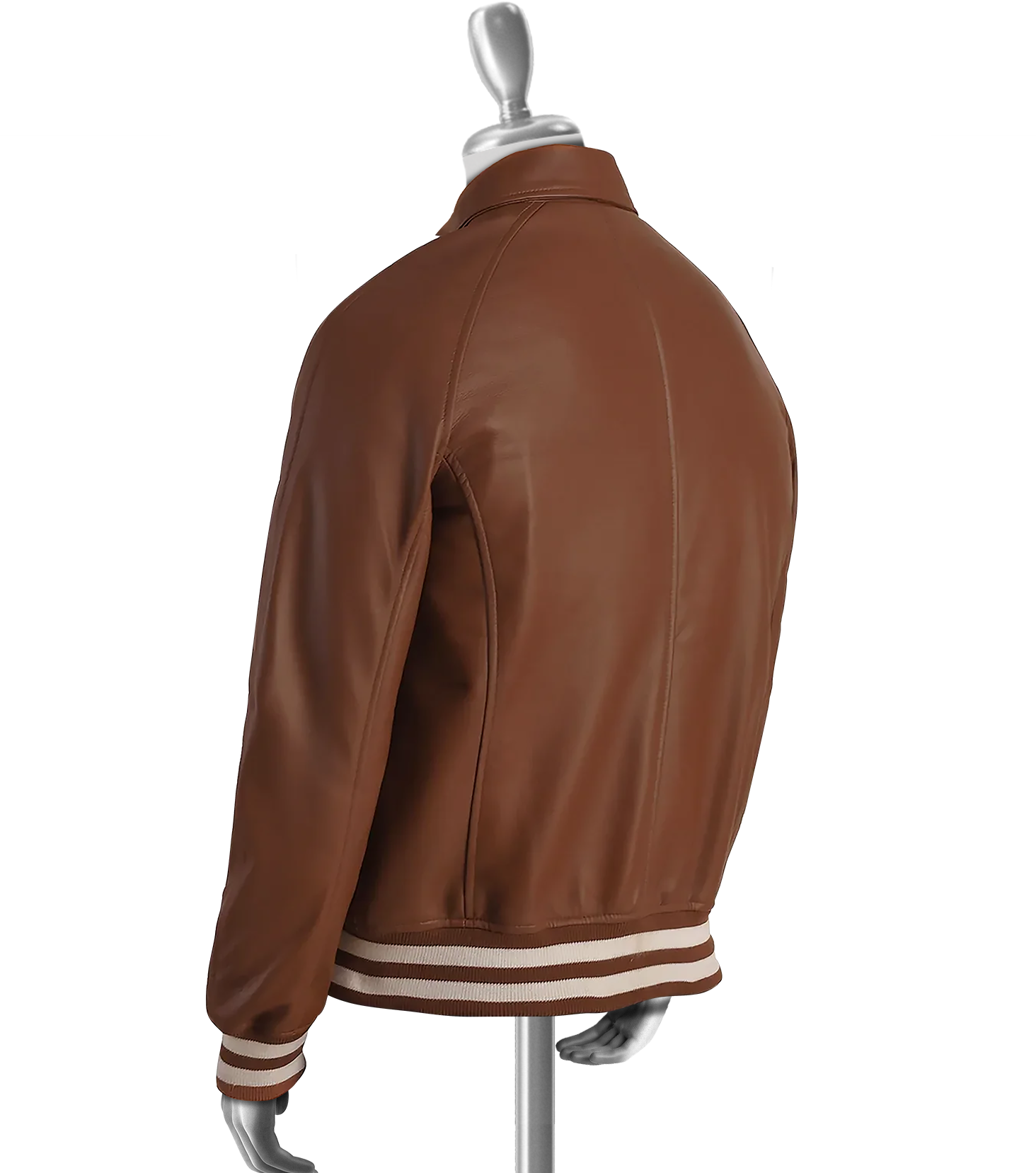 Dewitt Men's Brown Varsity Leather Jacket