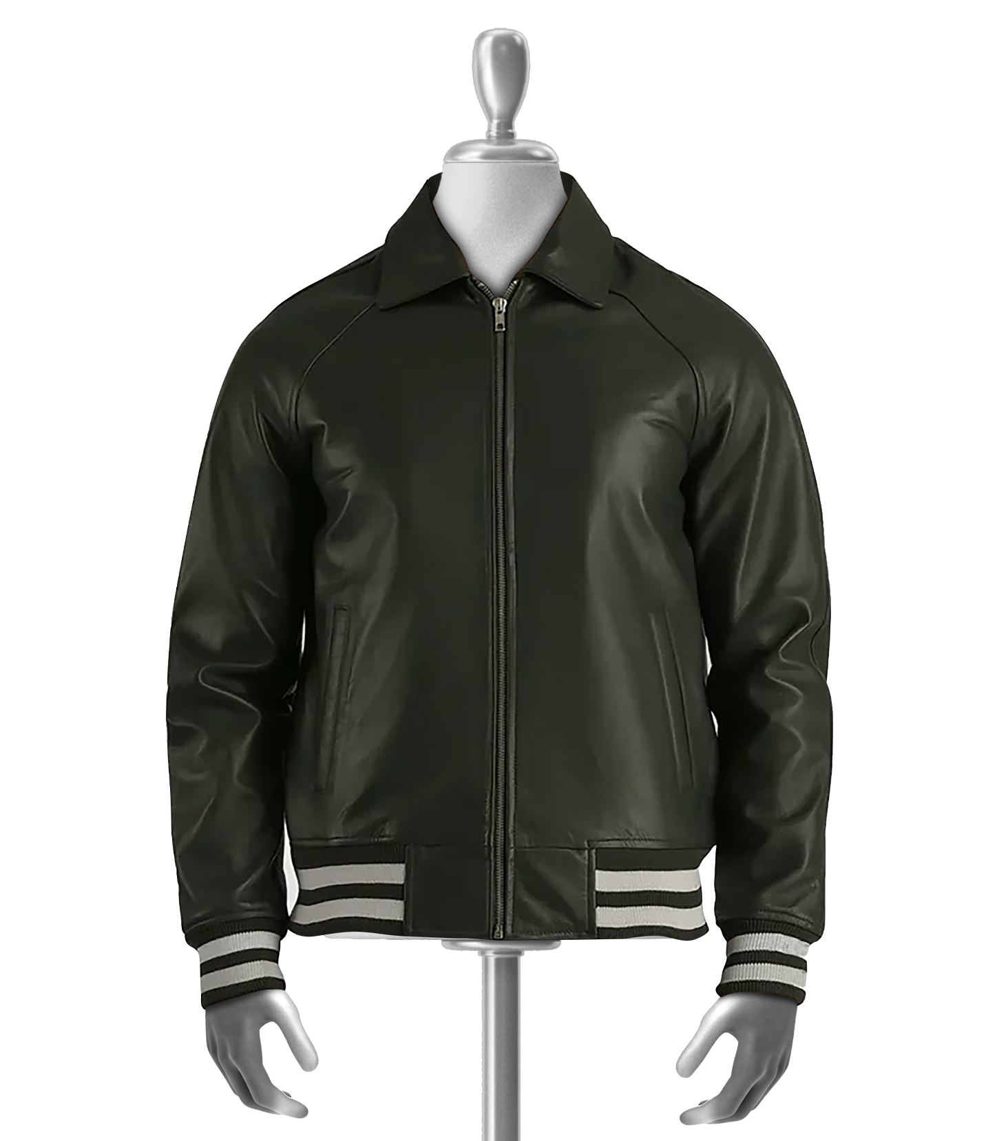 Grady Men's Green Varsity Leather Jacket