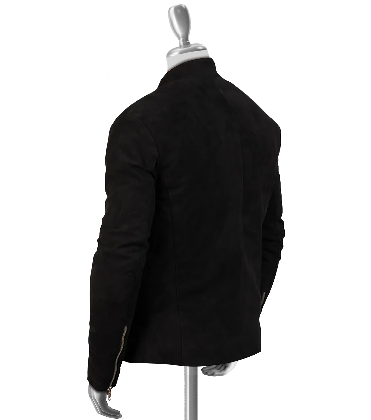 Knox Men's Black Biker Suede Leather Jacket