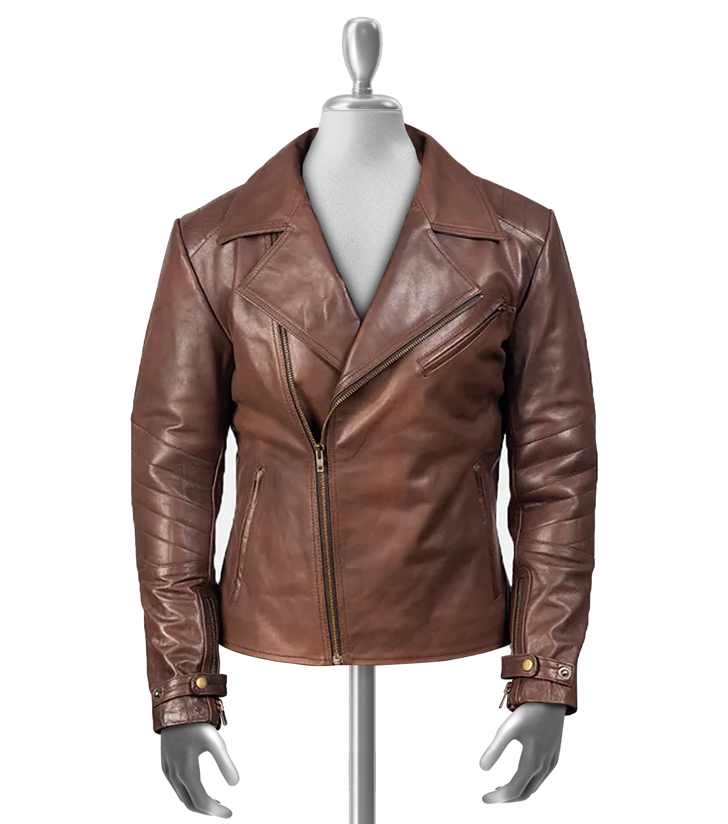 Terrence Men's Brown Cafe Racer Leather Jacket